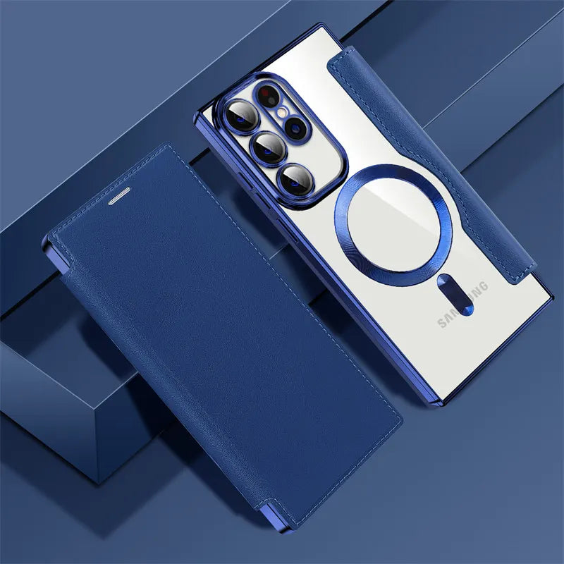 The MagSafe Flip Leather Phone Case for Samsung