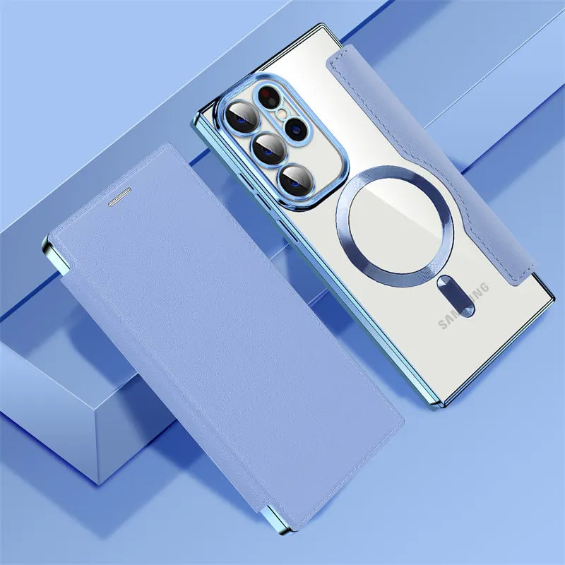 The MagSafe Flip Leather Phone Case for Samsung