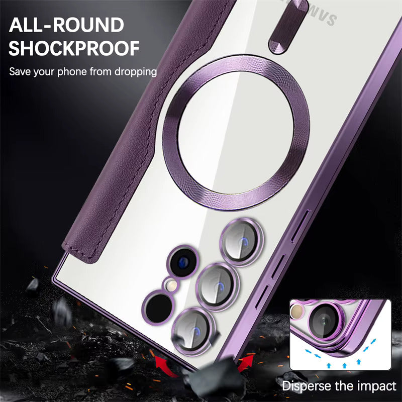 The MagSafe Flip Leather Phone Case for Samsung